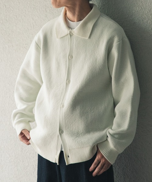 ITEMS URBANRESEARCH(アイテムズ アーバンリサーチ)の「Wフェイス シェニール レギュラーカラーカーディガン(カーディガン/ボレロ・メンズ・ベージュ系その他/ブルー系その他/ホワイト系その他・MEDIUM/LARGE)」の1枚目の写真