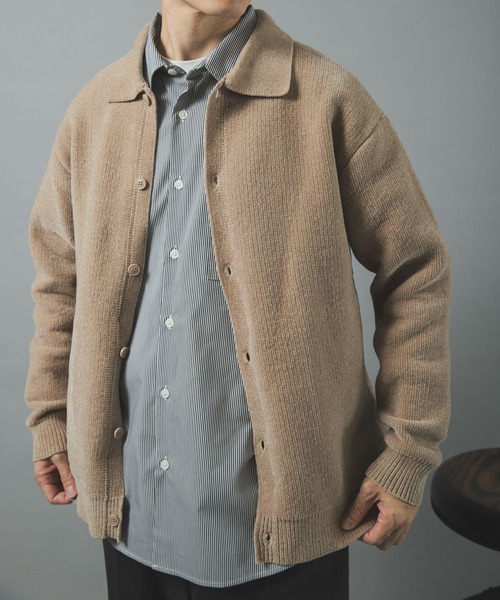 ITEMS URBANRESEARCH(アイテムズ アーバンリサーチ)の「Wフェイス シェニール レギュラーカラーカーディガン(カーディガン/ボレロ・メンズ・ベージュ系その他/ブルー系その他/ホワイト系その他・MEDIUM/LARGE)」の7枚目の写真