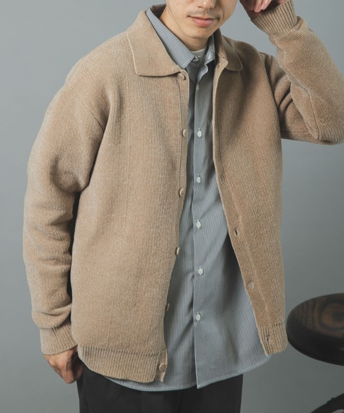 ITEMS URBANRESEARCH(アイテムズ アーバンリサーチ)の「Wフェイス シェニール レギュラーカラーカーディガン(カーディガン/ボレロ・メンズ・ベージュ系その他/ブルー系その他/ホワイト系その他・MEDIUM/LARGE)」の9枚目の写真