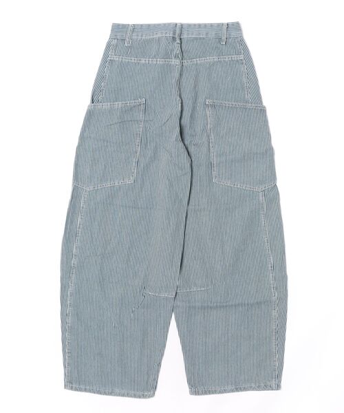 Lilamusant（リラミュゾン）の「【RS】【Lilamusant(リラミュゾン)】バレルシルエットストライプデニムパンツ カーブパンツ ワイドパンツ 韓国ストリート Y2K（デニムパンツ・レディース・ネイビー・M）」の5枚目の写真