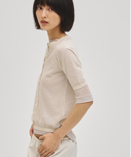 TODAYFUL(トゥデイフル)の「Sheer Knit Cardigan(カーディガン/ボレロ・レディース・ライトグレー/ブラック/アイボリー・FREE)」の17枚目の写真