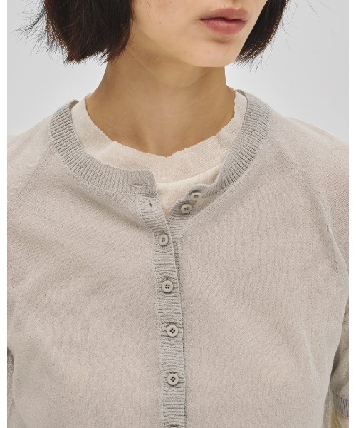 TODAYFUL(トゥデイフル)の「Sheer Knit Cardigan(カーディガン/ボレロ・レディース・ライトグレー/ブラック/アイボリー・FREE)」の11枚目の写真