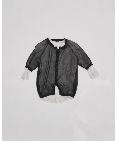 TODAYFUL(トゥデイフル)の「Sheer Knit Cardigan(カーディガン/ボレロ・レディース・ライトグレー/ブラック/アイボリー・FREE)」の16枚目の写真