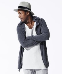 SLUB MELANGE PILE ZIP PARKA