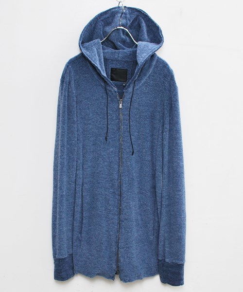 OURET（オーレット）の「SLUB MELANGE PILE ZIP PARKA（パーカー・メンズ・ネイビー/グレー系その他/グレー・3/1/2）」の3枚目の写真