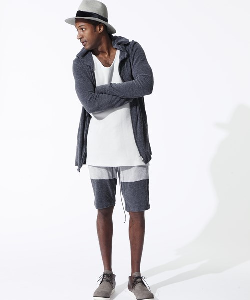 OURET（オーレット）の「SLUB MELANGE PILE ZIP PARKA（パーカー・メンズ・ネイビー/グレー系その他/グレー・3/1/2）」の4枚目の写真