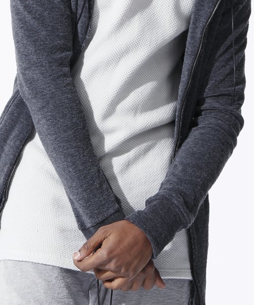 OURET（オーレット）の「SLUB MELANGE PILE ZIP PARKA（パーカー・メンズ・ネイビー/グレー系その他/グレー・3/1/2）」の5枚目の写真