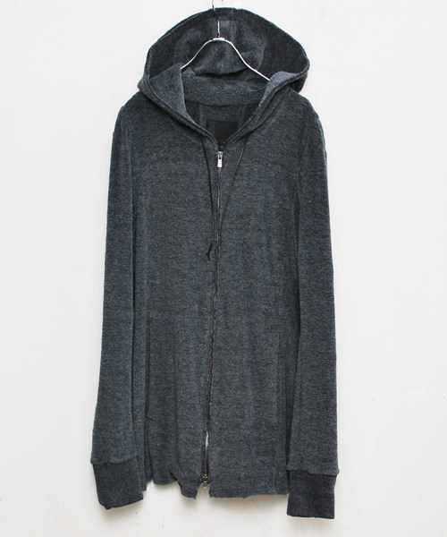 OURET（オーレット）の「SLUB MELANGE PILE ZIP PARKA（パーカー・メンズ・ネイビー/グレー系その他/グレー・3/1/2）」の9枚目の写真