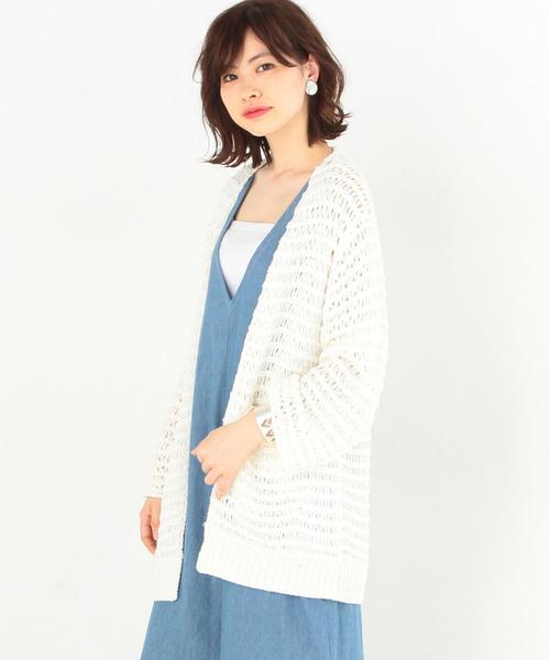 Another Edition(アナザーエディション)の「2ポケットワイドカーディガン/AEMFC 2POC WIDE CGN◆(カーディガン/ボレロ・レディース・ホワイト/ライトピンク・FREE)」の10枚目の写真
