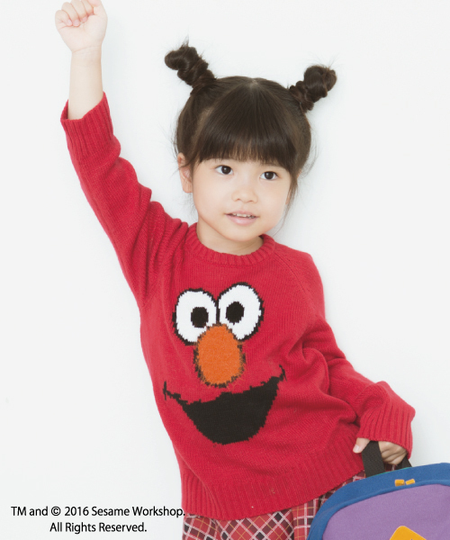 フェリシモキッズ フェリシモキッズ の 大人気 世界をかけめぐる セサミストリートニットセーター ニット セーター Wear