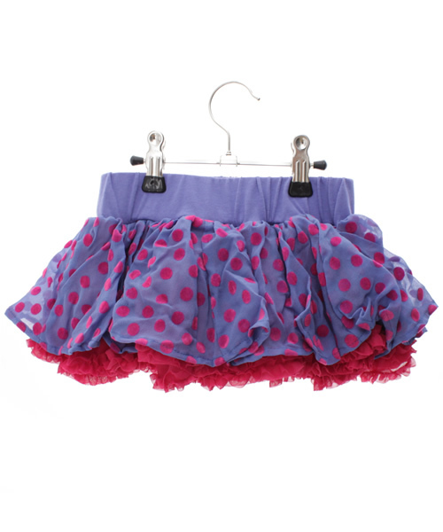 HYSTERIC MINI(ヒステリックミニ)の「DOT & DOT チュールスカート(スカート・キッズ・パープル・100/110/120)」の2枚目の写真