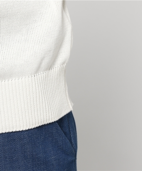 INTERPLANET（インタープラネット）の「Vネックレース見えニット（ニット/セーター・レディース・ブラック/ライトグレー/オフホワイト・FREE）」の9枚目の写真