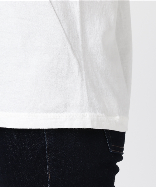 MOUSSY（マウジー）の「Hanes POCKET TEE V NECK（Tシャツ/カットソー・レディース・ホワイト/ピンク/ライトイエロー/ライトブルー・2/1）」の11枚目の写真