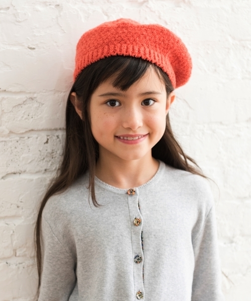 SHIPS（シップス）の「SHIPS KIDS:ニット ベレー帽（ハンチング/ベレー帽・キッズ・グレー/ネイビー/オレンジ・ONE SIZE）」の3枚目の写真