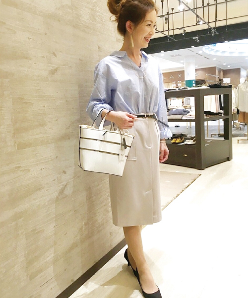 INTERPLANET（インタープラネット）の「ポンチタイトスカート（スカート・レディース・ブラック/グレー/カーキ・FREE）」の3枚目の写真