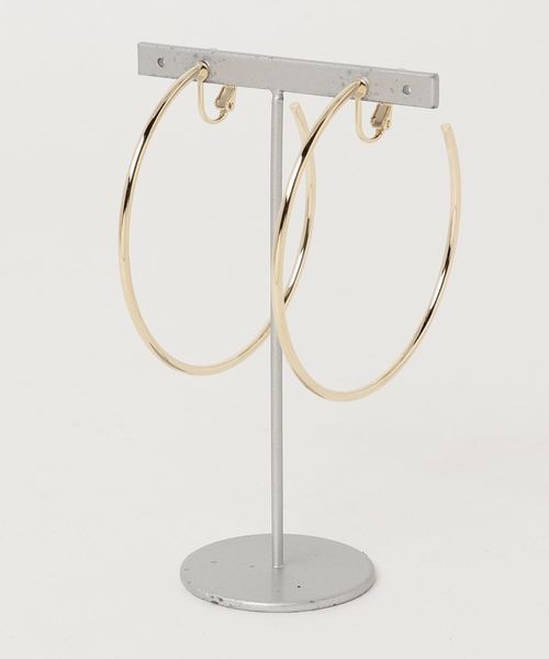 WEGO(ウィゴー)の「WEGO/フープイヤリング6cm(イヤリング・レディース・ゴールド・FREE)」の1枚目の写真