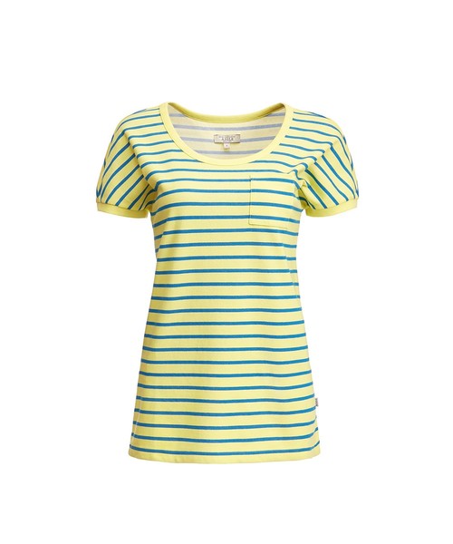 AIGLE（エーグル）の「マースリム ボーダー Tシャツ（Tシャツ/カットソー・レディース・ピンク/イエロー・SMALL/MEDIUM/LARGE）」の5枚目の写真