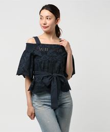 JILL STUART | インディアエンブロイダリーオフショルブラウス(シャツ/ブラウス)