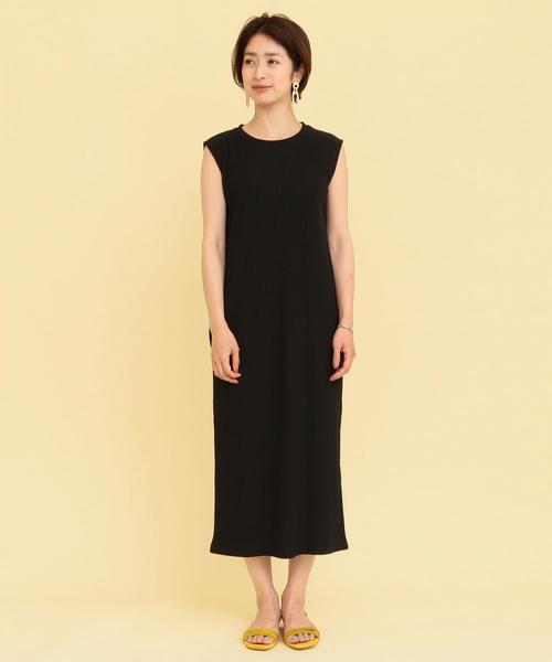 BEAUTY&YOUTH UNITED ARROWS（ビューティーアンドユースユナイテッドアローズ）の「BY∴ トタンテレコノースリーブワンピース -手洗い可能-（ワンピース・レディース・モカ/ワインレッド/ブラック・FREE）」の14枚目の写真