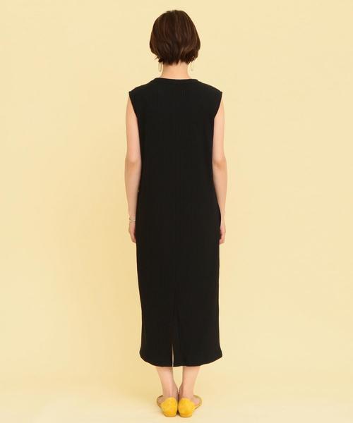 BEAUTY&YOUTH UNITED ARROWS（ビューティーアンドユースユナイテッドアローズ）の「BY∴ トタンテレコノースリーブワンピース -手洗い可能-（ワンピース・レディース・モカ/ワインレッド/ブラック・FREE）」の12枚目の写真