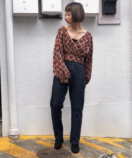 PAGEBOY（ページボーイ）の「【WEB限定】コモンカシュクールブラウス（シャツ/ブラウス・レディース・ブラック/キャメル・FREE）」の7枚目の写真