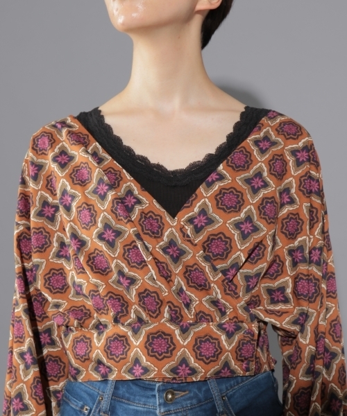 PAGEBOY（ページボーイ）の「【WEB限定】コモンカシュクールブラウス（シャツ/ブラウス・レディース・ブラック/キャメル・FREE）」の14枚目の写真