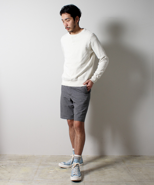 BEAMS PLUS(ビームスプラス)の「REMI RELIEF×BEAMS PLUS / 別注 スウェット クルーネック(スウェット・メンズ・オフホワイト/グレー/ロイヤルブルー・SMALL/MEDIUM/LARGE/X-LARGE)」の12枚目の写真