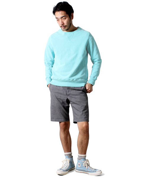 BEAMS PLUS(ビームスプラス)の「REMI RELIEF×BEAMS PLUS / 別注 スウェット クルーネック(スウェット・メンズ・オフホワイト/グレー/ロイヤルブルー・SMALL/MEDIUM/LARGE/X-LARGE)」の14枚目の写真