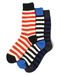 Lui's | Lui's ボーダーSOX（3足セット）(ソックス/靴下)