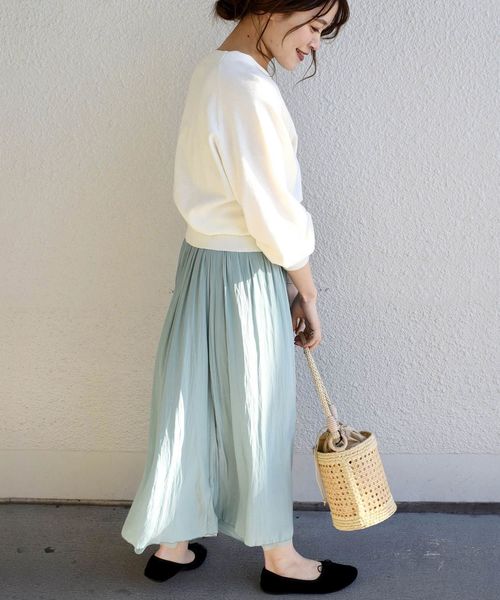 SHIPS（シップス）の「【手洗い可能】リバーシブルチュールスカート◇（スカート・レディース・ライトグリーン/ライトグレー/ネイビー・ONE SIZE）」の21枚目の写真