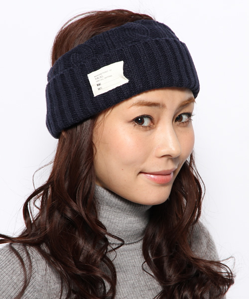 Ray BEAMS（レイビームス）の「□RACAL / ケーブルリブ ヘッドバンド（ヘアバンド・レディース・グレー/レッド系その他/グリーン系その他/ネイビー・ONE SIZE）」の3枚目の写真