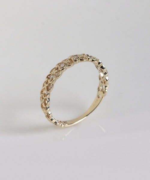 cui-cui（キュイキュイ）の「ダイヤモンド レース リング | K10YG（リング・レディース・イエローゴールド・#7/#9/#11/#13）」の6枚目の写真