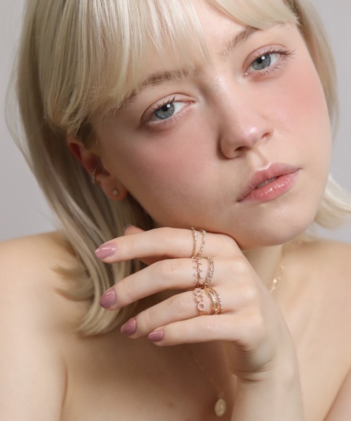 cui-cui（キュイキュイ）の「ダイヤモンド レース リング | K10YG（リング・レディース・イエローゴールド・#7/#9/#11/#13）」の8枚目の写真