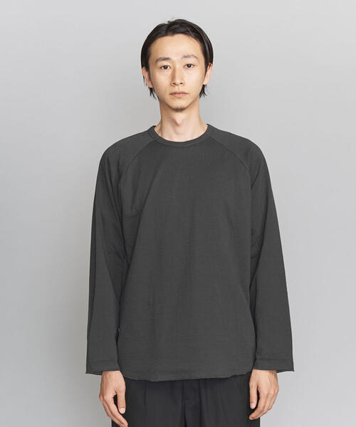 BEAUTY&YOUTH UNITED ARROWS（ビューティーアンドユースユナイテッドアローズ）の「BY  ラグラン ワイドフォルム カットソー о（Tシャツ/カットソー・メンズ・ダークグレー/ライム/ホワイト・SMALL/MEDIUM/LARGE/X-LARGE）」の5枚目の写真