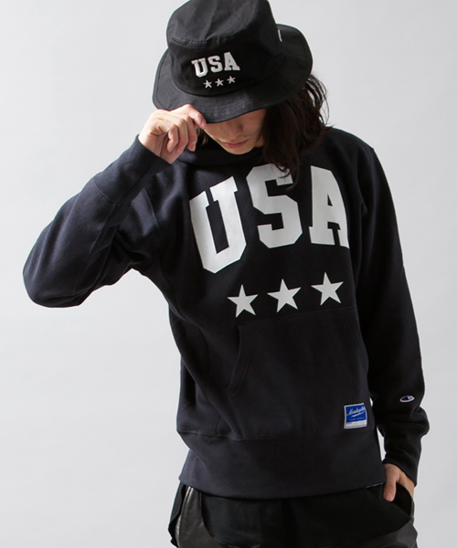 MONKEY TIME（モンキータイム）の「＜MT×Champion＞∴ R/W HOODED/パーカー（パーカー・メンズ・ブラック/グレー・SMALL/MEDIUM/LARGE）」の5枚目の写真