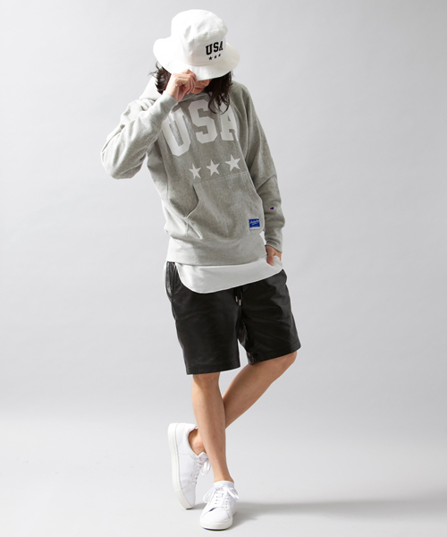 MONKEY TIME（モンキータイム）の「＜MT×Champion＞∴ R/W HOODED/パーカー（パーカー・メンズ・ブラック/グレー・SMALL/MEDIUM/LARGE）」の9枚目の写真