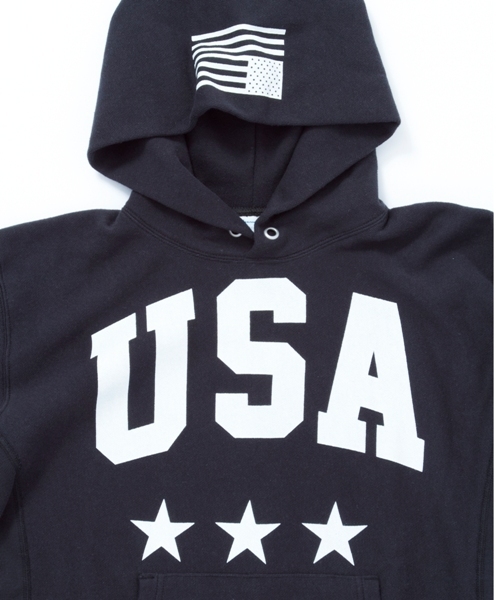 MONKEY TIME（モンキータイム）の「＜MT×Champion＞∴ R/W HOODED/パーカー（パーカー・メンズ・ブラック/グレー・SMALL/MEDIUM/LARGE）」の3枚目の写真