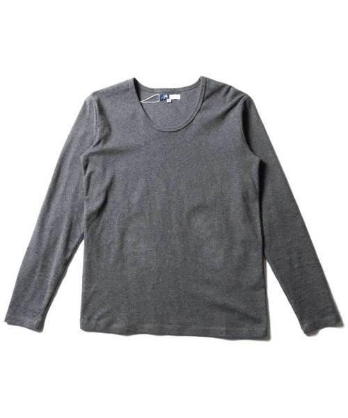 LIL VENDARS(リルヴェンダース)の「スパンフライス長袖Uネックカットソー(Tシャツ/カットソー・メンズ・ネイビー/ワイン/ホワイト系その他/チャコール/ブラック/杢グレー/モカ・S/L/M/XL)」の9枚目の写真