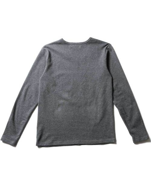 LIL VENDARS(リルヴェンダース)の「スパンフライス長袖Uネックカットソー(Tシャツ/カットソー・メンズ・ネイビー/ワイン/ホワイト系その他/チャコール/ブラック/杢グレー/モカ・S/L/M/XL)」の10枚目の写真