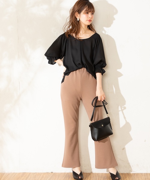 natural couture（ナチュラルクチュール）の「プチプラキャンディスリーブブラウス（シャツ/ブラウス・レディース・オフホワイト/ブラック/ベージュ/ベージュ系その他/ブルー系その他・FREE）」の12枚目の写真