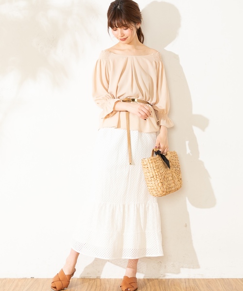 natural couture（ナチュラルクチュール）の「プチプラキャンディスリーブブラウス（シャツ/ブラウス・レディース・オフホワイト/ブラック/ベージュ/ベージュ系その他/ブルー系その他・FREE）」の15枚目の写真