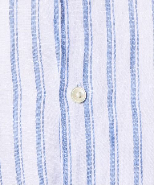 EDIFICE（エディフィス）の「リネン パターン 7分袖 カッタウェイカラー シャツ（シャツ/ブラウス・メンズ・ネイビー/ブラック/ホワイト・LARGE/X-LARGE/SMALL/MEDIUM）」の9枚目の写真