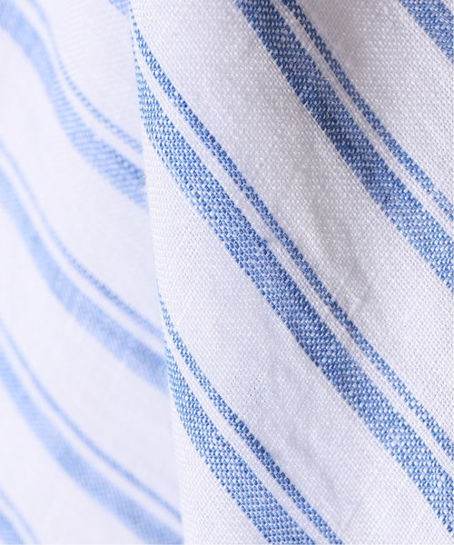 EDIFICE（エディフィス）の「リネン パターン 7分袖 カッタウェイカラー シャツ（シャツ/ブラウス・メンズ・ネイビー/ブラック/ホワイト・LARGE/X-LARGE/SMALL/MEDIUM）」の6枚目の写真