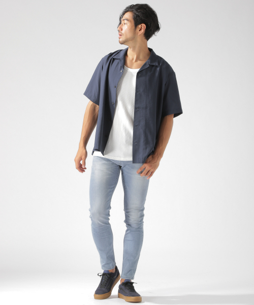 BAYFLOW（ベイフロー）の「ヨウリュウS/Sシャツ（シャツ/ブラウス・メンズ・ブラック/ダークブラウン/ネイビー・MEDIUM/LARGE）」の8枚目の写真