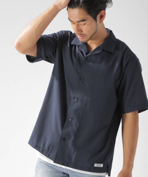 BAYFLOW（ベイフロー）の「ヨウリュウS/Sシャツ（シャツ/ブラウス・メンズ・ブラック/ダークブラウン/ネイビー・MEDIUM/LARGE）」の17枚目の写真