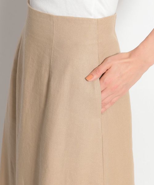 niko and...（ニコアンド）の「リネンレーヨンツイルフレアロングスカート（スカート・レディース・ブラック/ベージュ/ピンク/アイボリー・MEDIUM/LARGE）」の13枚目の写真