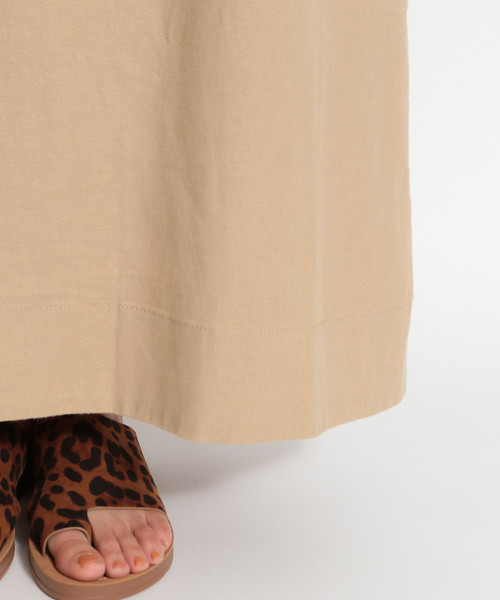 niko and...（ニコアンド）の「リネンレーヨンツイルフレアロングスカート（スカート・レディース・ブラック/ベージュ/ピンク/アイボリー・MEDIUM/LARGE）」の14枚目の写真