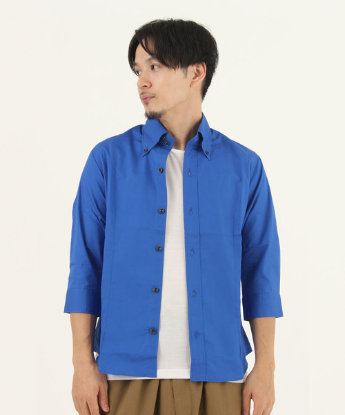 Burner(バーナー)の「【garsonwave】日本製ブロードデュエボタンダウン7分袖シャツ(シャツ/ブラウス・メンズ・ブラック/ネイビー/レッド/シルバー/ラベンダー/ブルー系その他/ピンク系その他/ロイヤルブルー/ワイン/ホワイト・LL/L/M)」の6枚目の写真