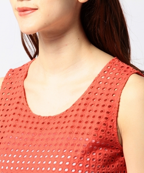 Another Edition（アナザーエディション）の「AE アイレットLACE PPLM NSL（シャツ/ブラウス・レディース・オフホワイト/レッド/ネイビー・フリー）」の11枚目の写真