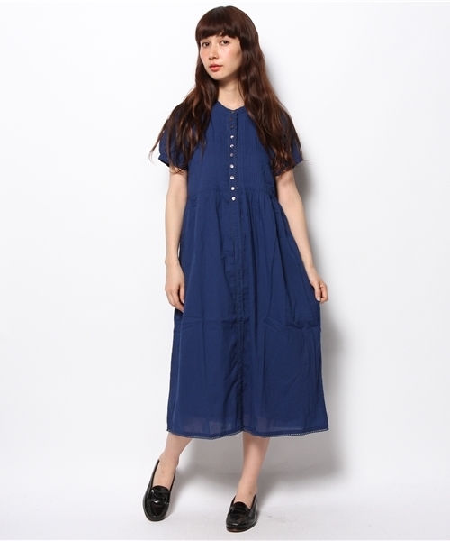 BEAMS BOY（ビームスボーイ）の「○BEAMS BOY / ピンタック ショートスリーブ ワンピース **（ワンピース・レディース・ホワイト/ネイビー・ONE SIZE）」の11枚目の写真
